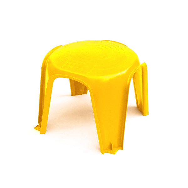 Gelber Kunststoff-Hocker